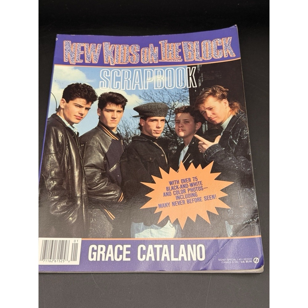 VINTAGE NEW KIDS ON THE BLOCK SCRAPBOOK BOOK CHILDRENS NKOTB GRACE CATALANO
